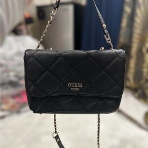 GUESS Quilted Black Crossbody Bag
